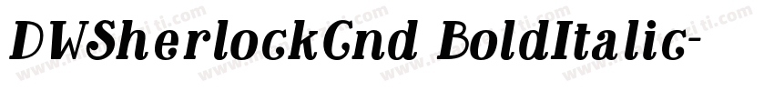 DWSherlockCnd BoldItalic字体转换